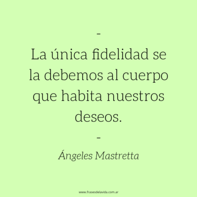 La única fidelidad