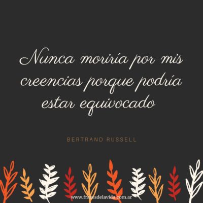 No mueras por tus creencias