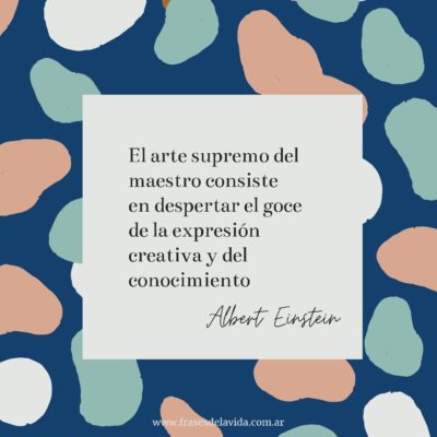 Un maestro despierta el goce de la expresión creativa