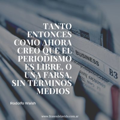 El periodismo es libre o una farsa