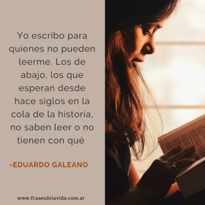 Yo escribo para quienes no pueden leerme