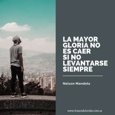 La mayor gloria no es caer