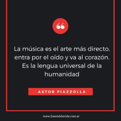 La música es la lengua universal de la humanidad