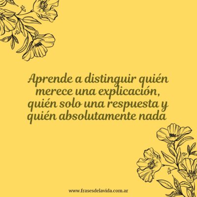 Aprende distinguir quién merece una explicación
