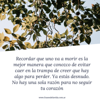 No hay una sola razón para no seguir tu corazón