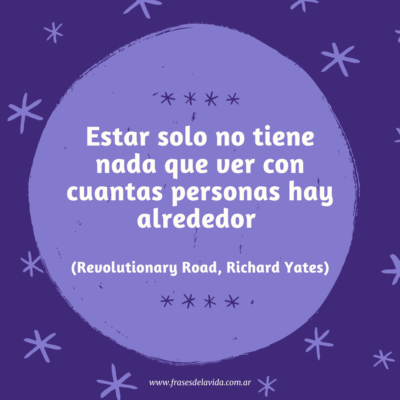 Estar solo no tiene nada que ver con cuantas personas hay alrededor