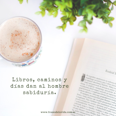 Libros, caminos y días dan al hombre sabiduría