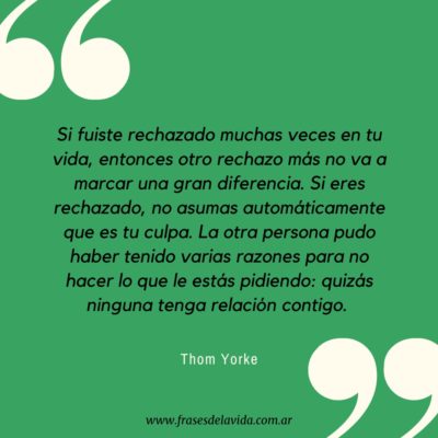 Si fuiste rechazado muchas veces en tu vida, entonces otro rechazo más no va a marcar una gran diferencia