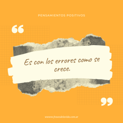 Es con los errores como se crece